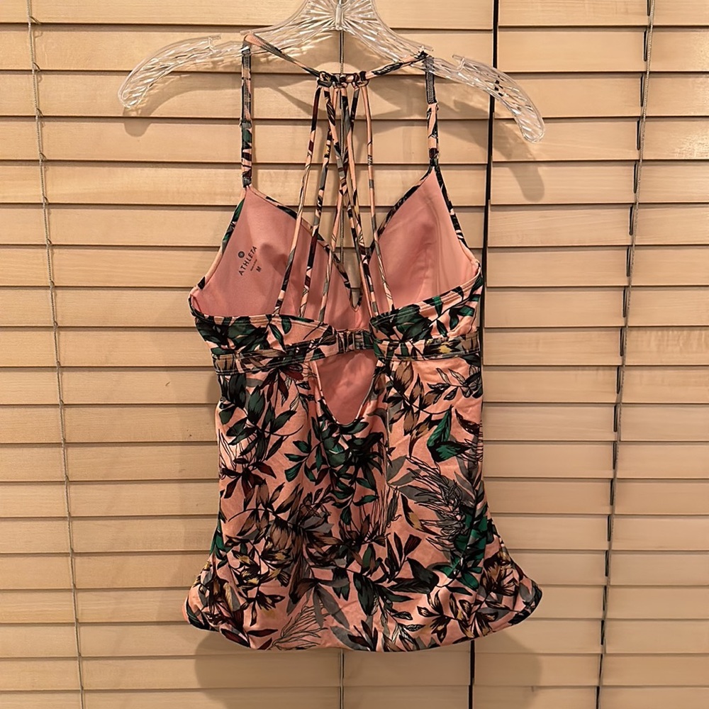 Athleta Aqualuxe Print Molded Tankini Bikini Top - Picture 6 of 8